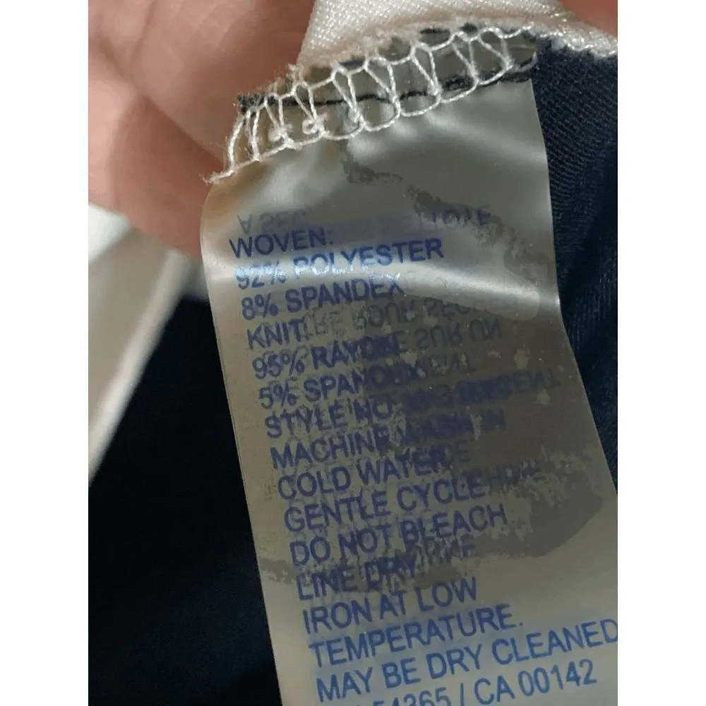 Peter Nygard Sleeveless Black White V Neck Blouse Size 10 - Image 7