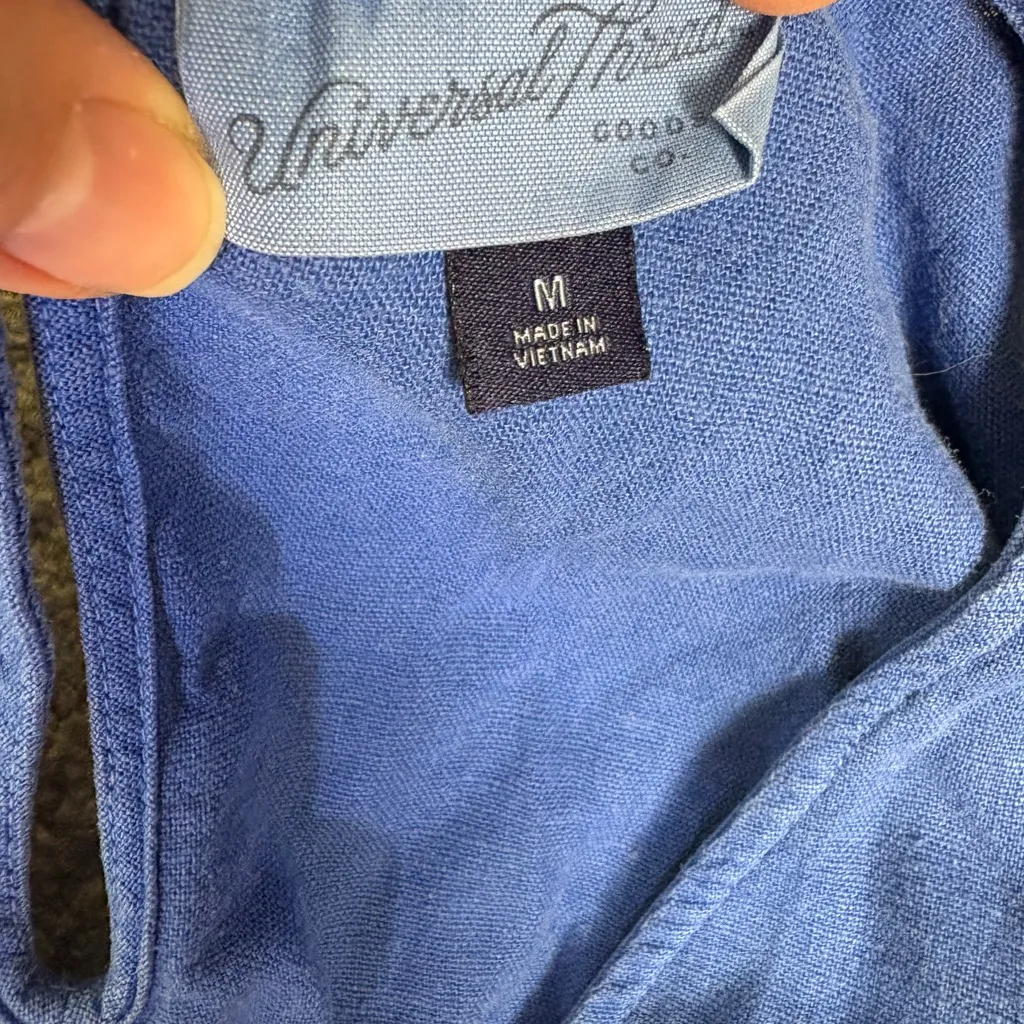 UNIVERSAL THREAD Blue Jumpsuit with Cut Out Back Linen - Image 9