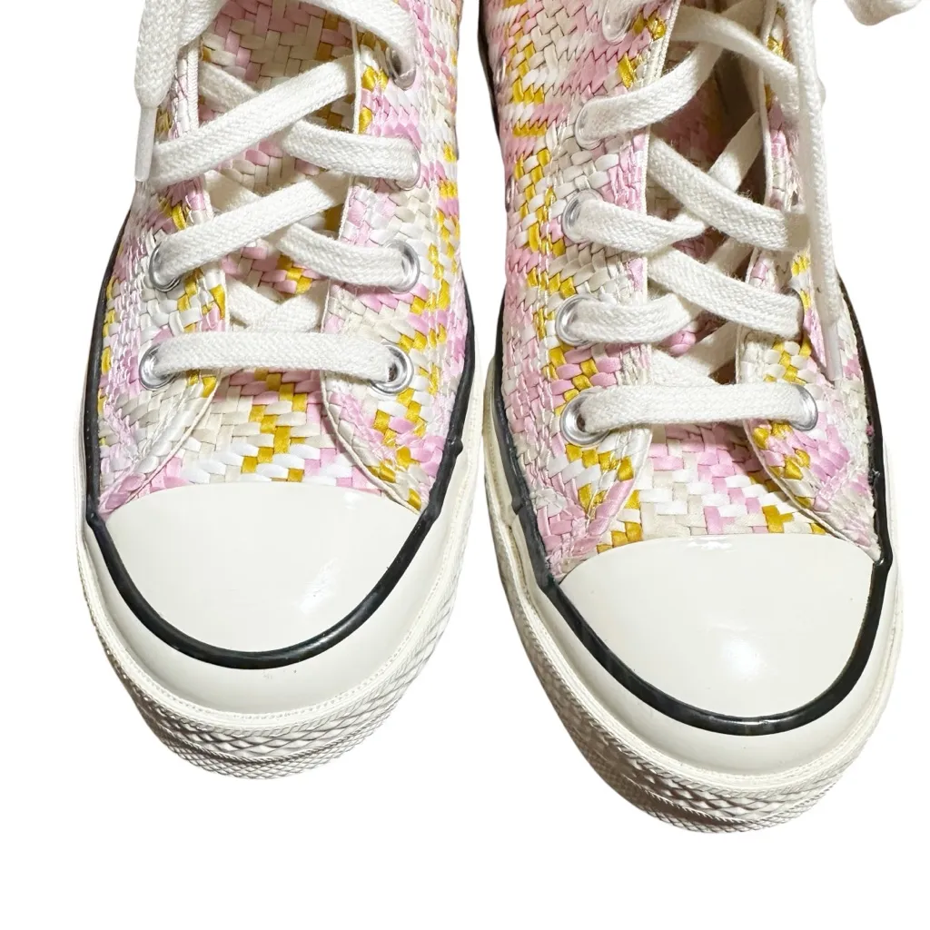 Converse Chuck 70 High Woven Pink Yellow Sneakers Women's‎ 6.5 – Y2K Pastel Core - Image 12