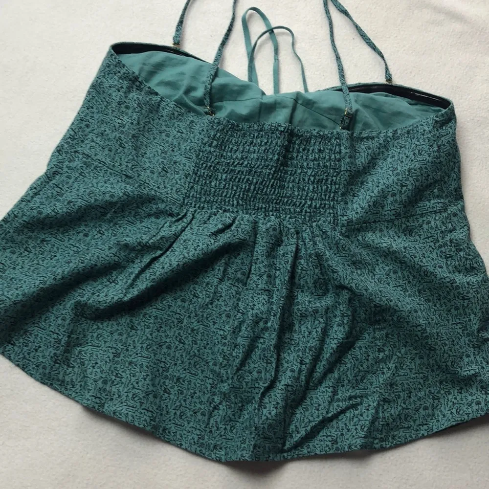 Anthropologie Maeve Cannes Convertible Top All over Print Turquoise NWT - Image 5