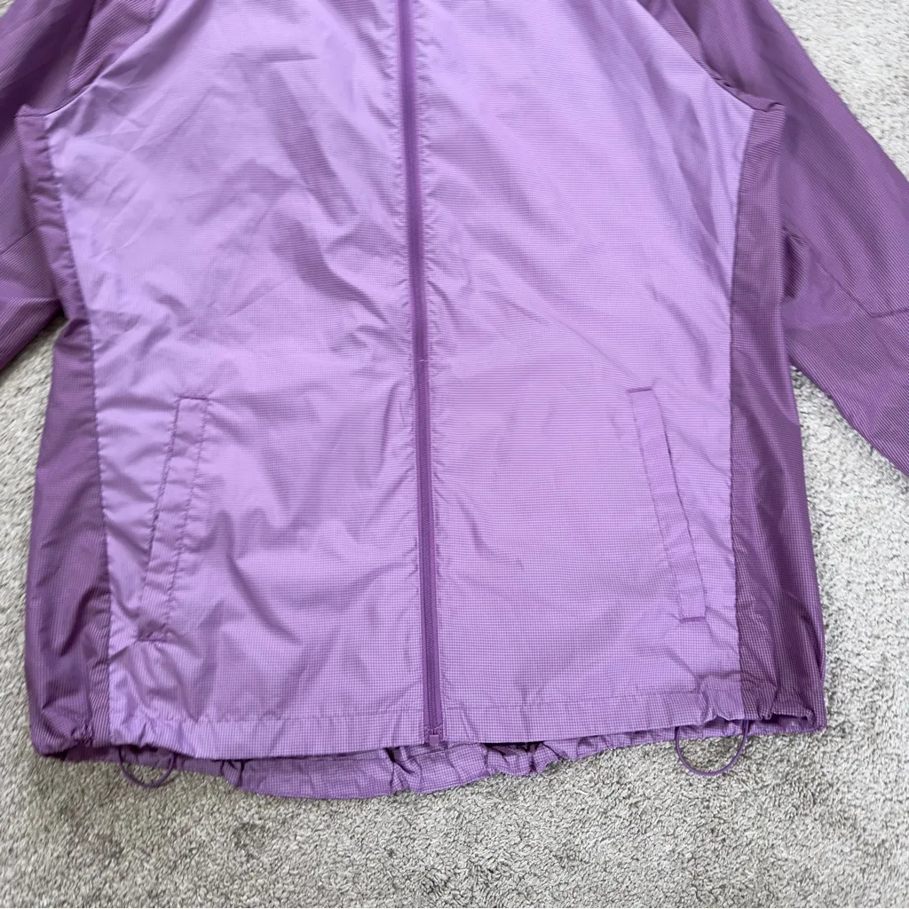 Nike Women’s Windbreaker Running Jacket Hooded Full Zip Lightweight in Purple L - Image 3