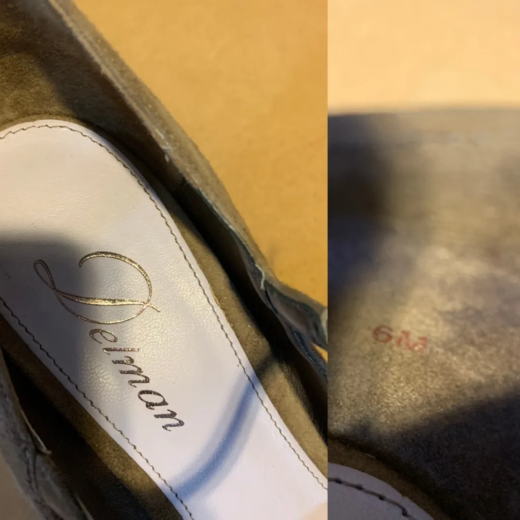 DELMAN TAUPE BROWN SUEDE PLATFORM WEDGE HEEL MARY JANE SHOES (6) - Image 9