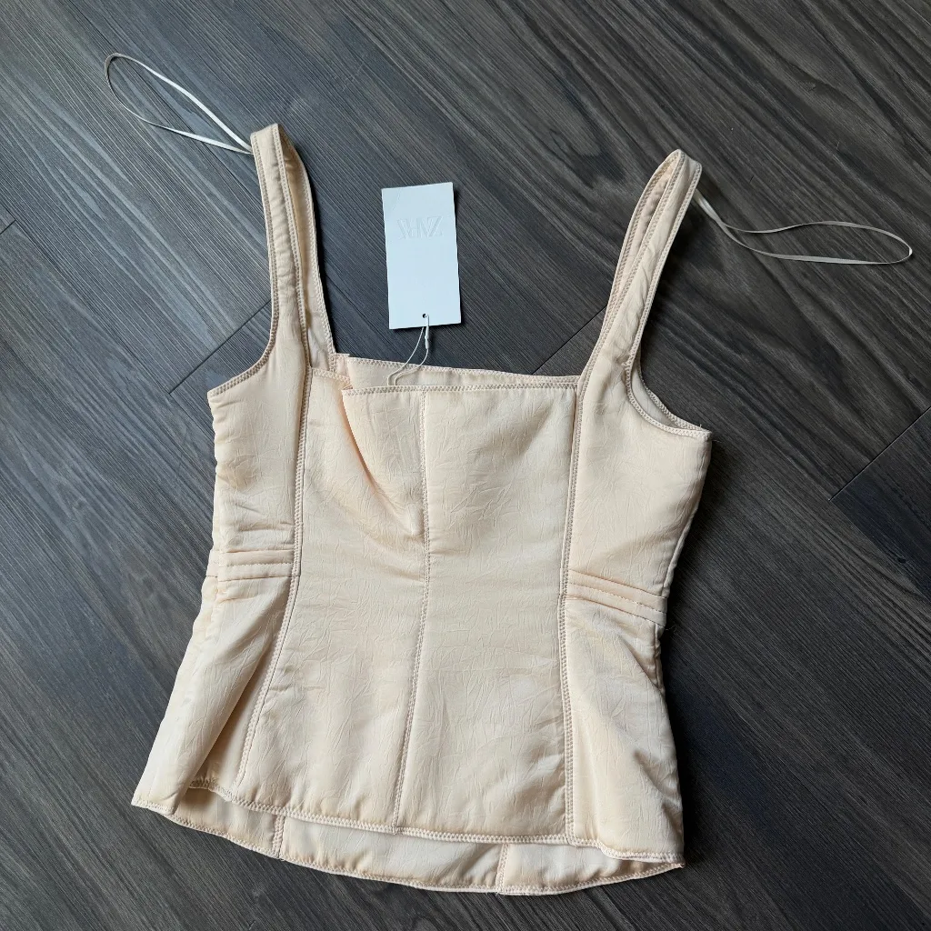 ZARA  Padded Bustier Top NWT S - Image 3
