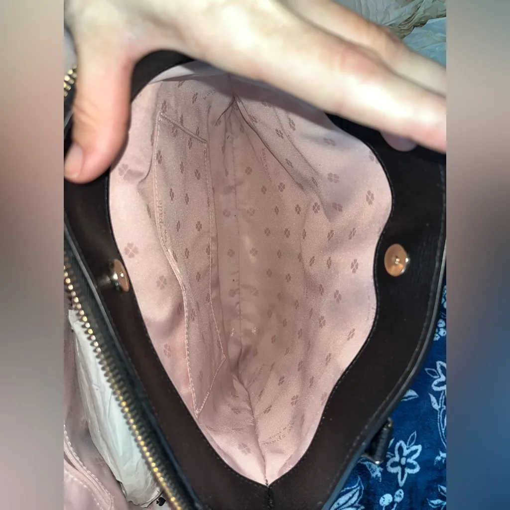 Kate Spade  Monet Large Triple Compartment Tote with black pebbled leather - Image 8