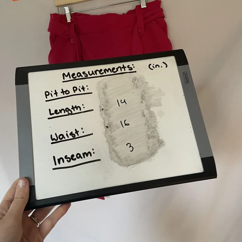 Sincerely Jules Womens Red High-Waisted Buttoned Shorts XL women's barbiecore - Image 6