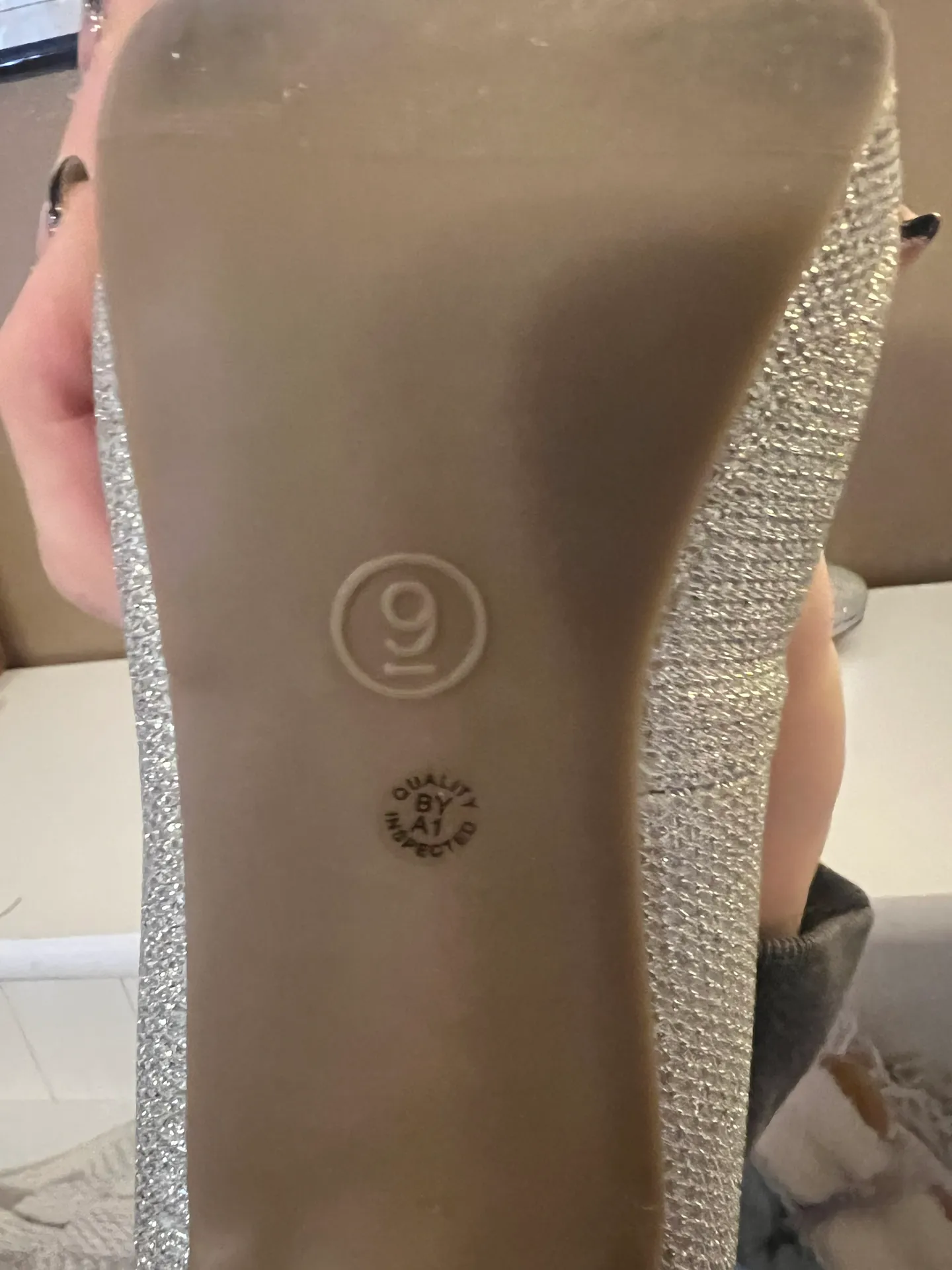 Silver Sparkly High Heels - Image 3