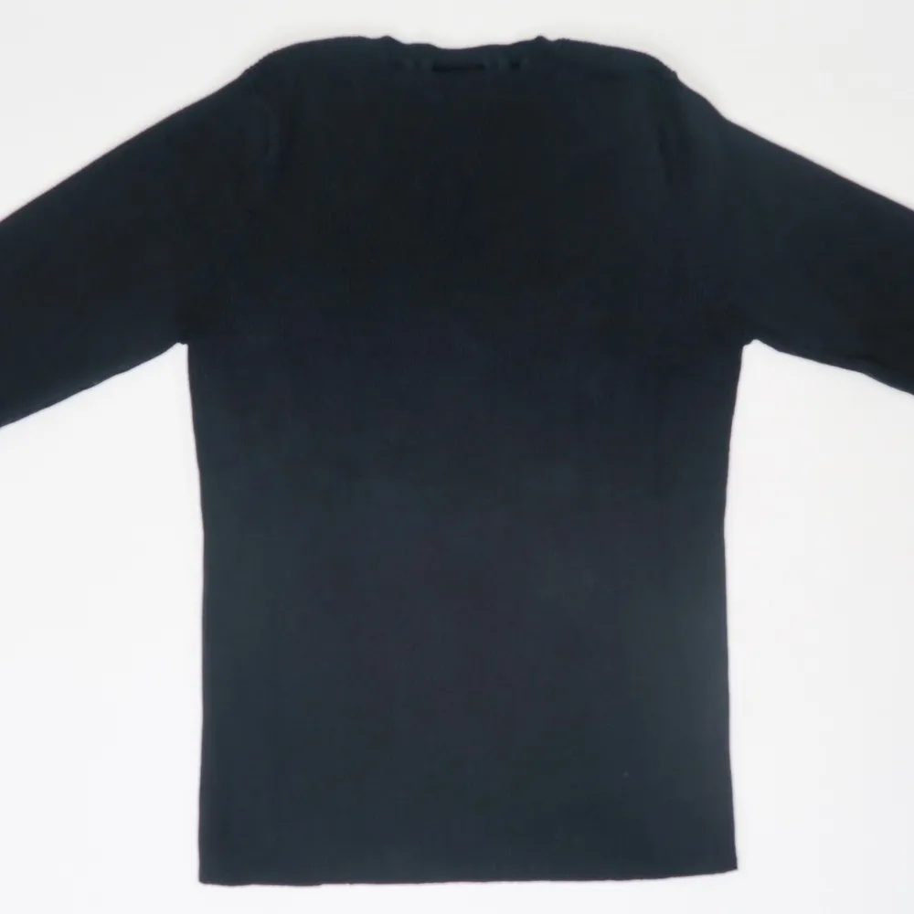 Vintage 90s Polo Jeans Co. Ralph Lauren Black Ribbed V Neck Sweater Size L - Image 3