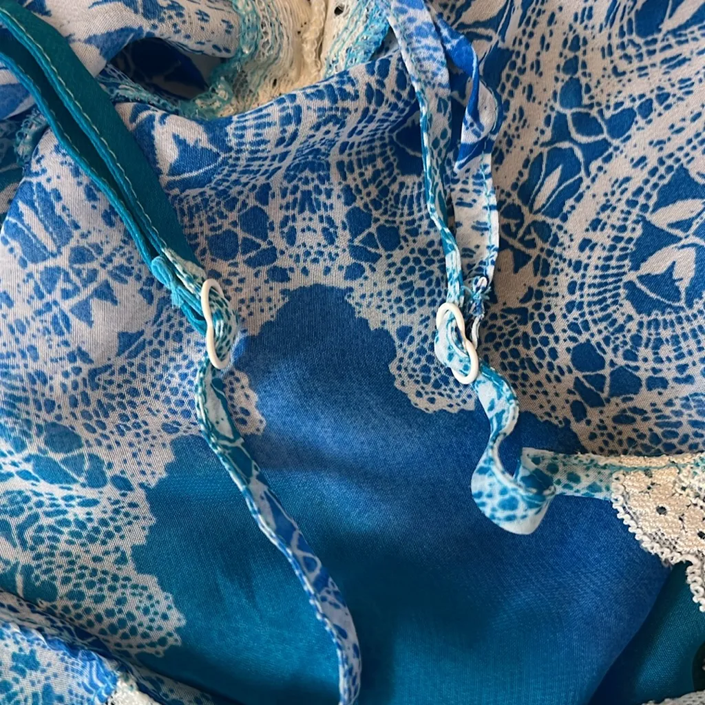 In Bloom Bella Ombre Lace Blue Print Size Small - Image 10