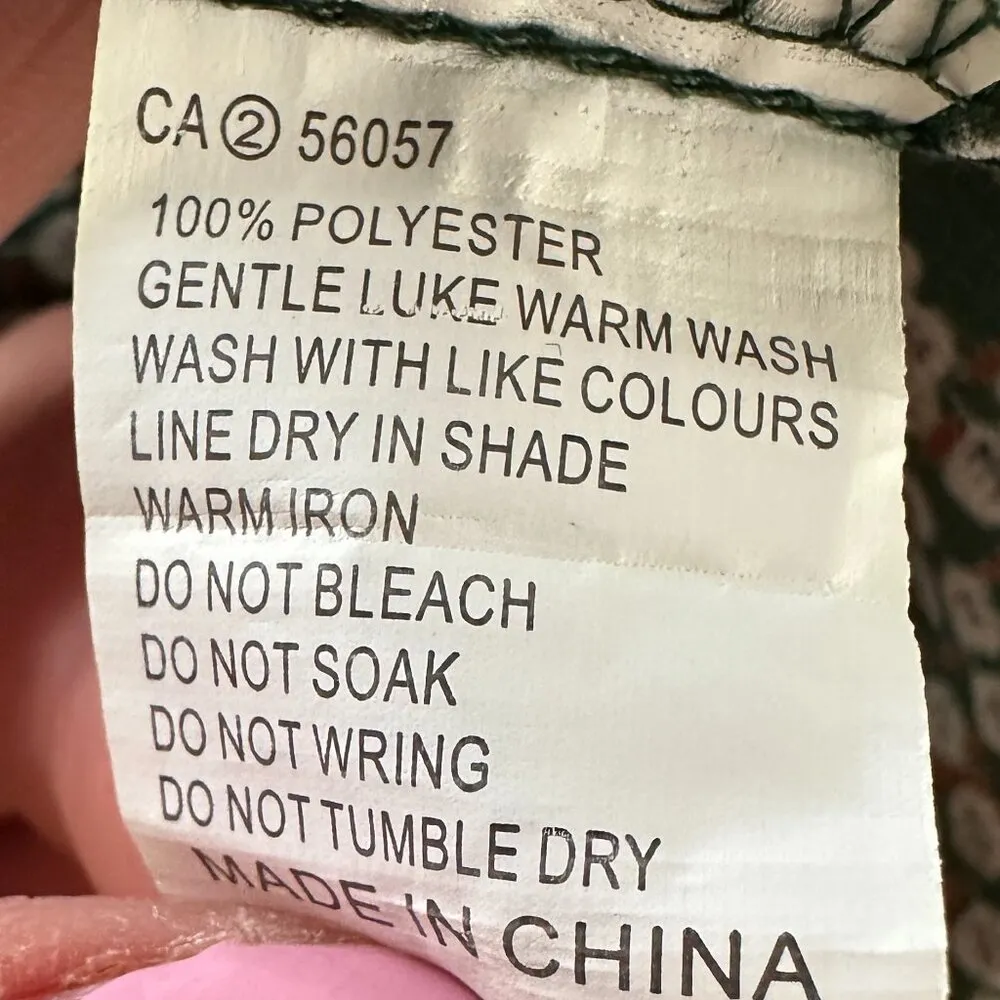 Princess Polly Green Hazy Floral Midi Wrap Skirt - Size 10 - Image 9