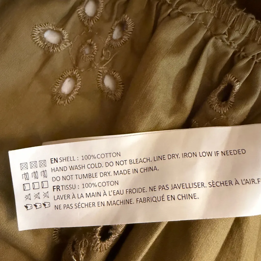 Anthropologie En Saison Hayley Flounced Maxi Dress in olive Green Size XS - Image 9