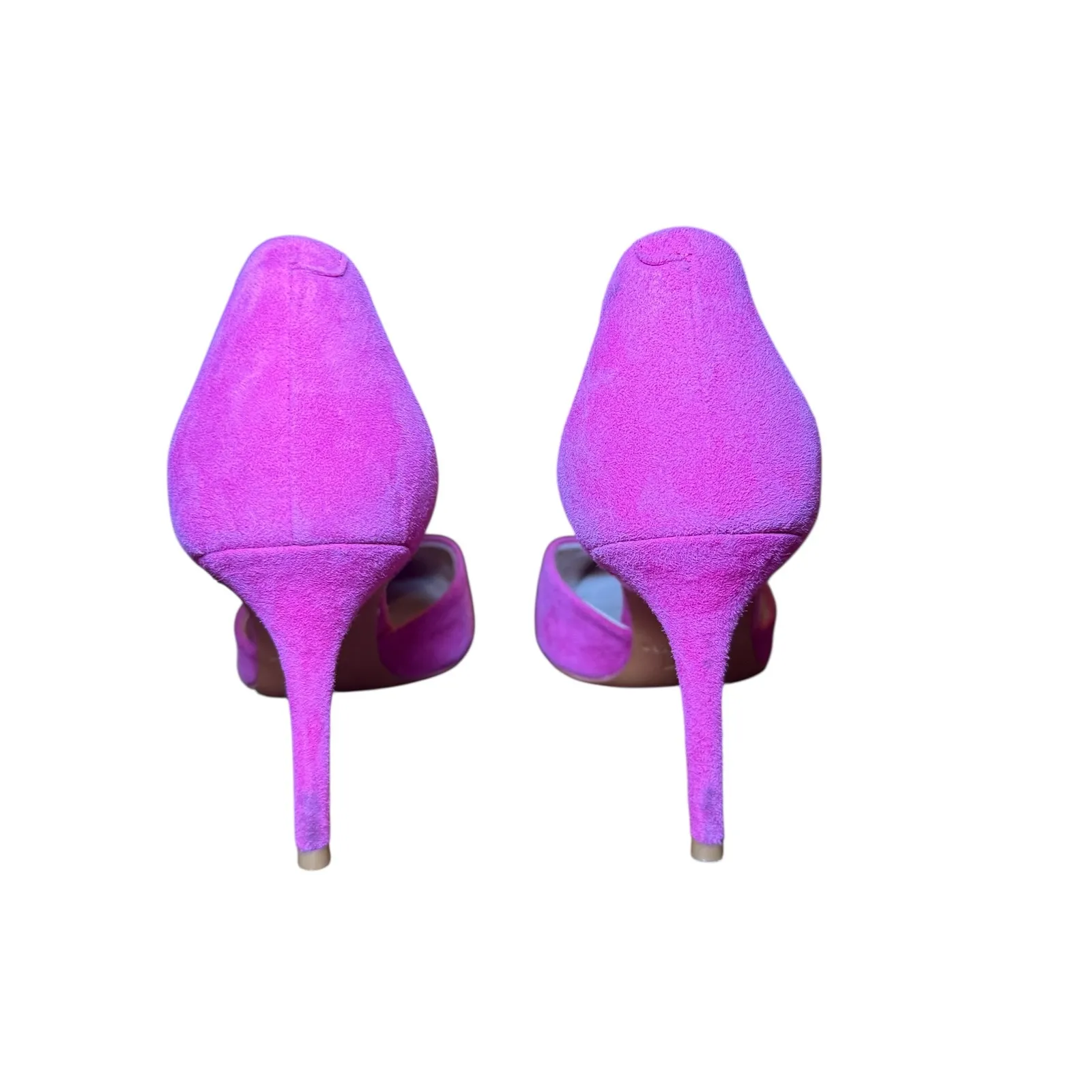 Marc Fisher LTD Pink Suede Pointed Toe DOrsay Heels Women Barbiecore Girly Sz 7M - Image 7