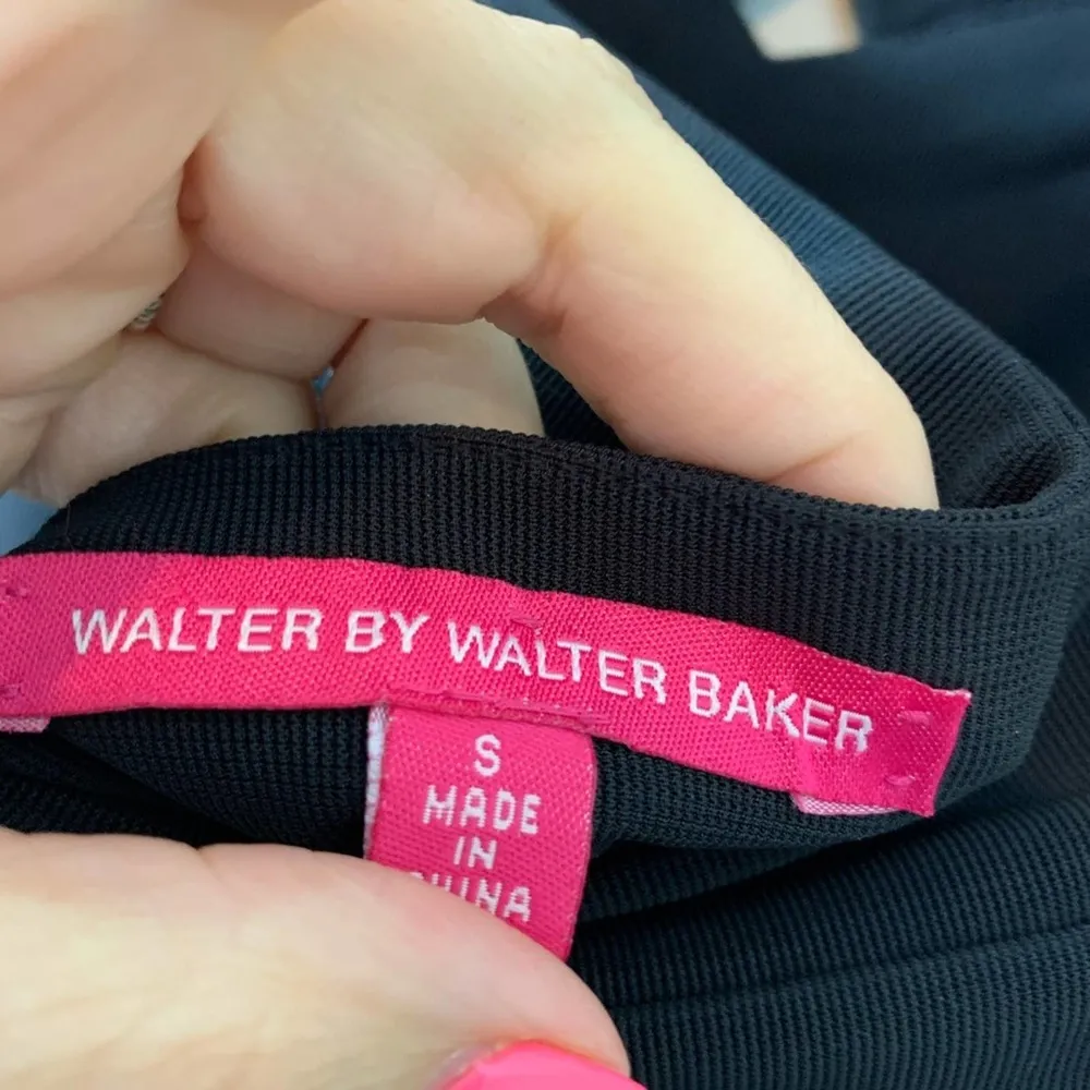 Walter by Walter Baker Black Ribbed Mini Dress - Image 2