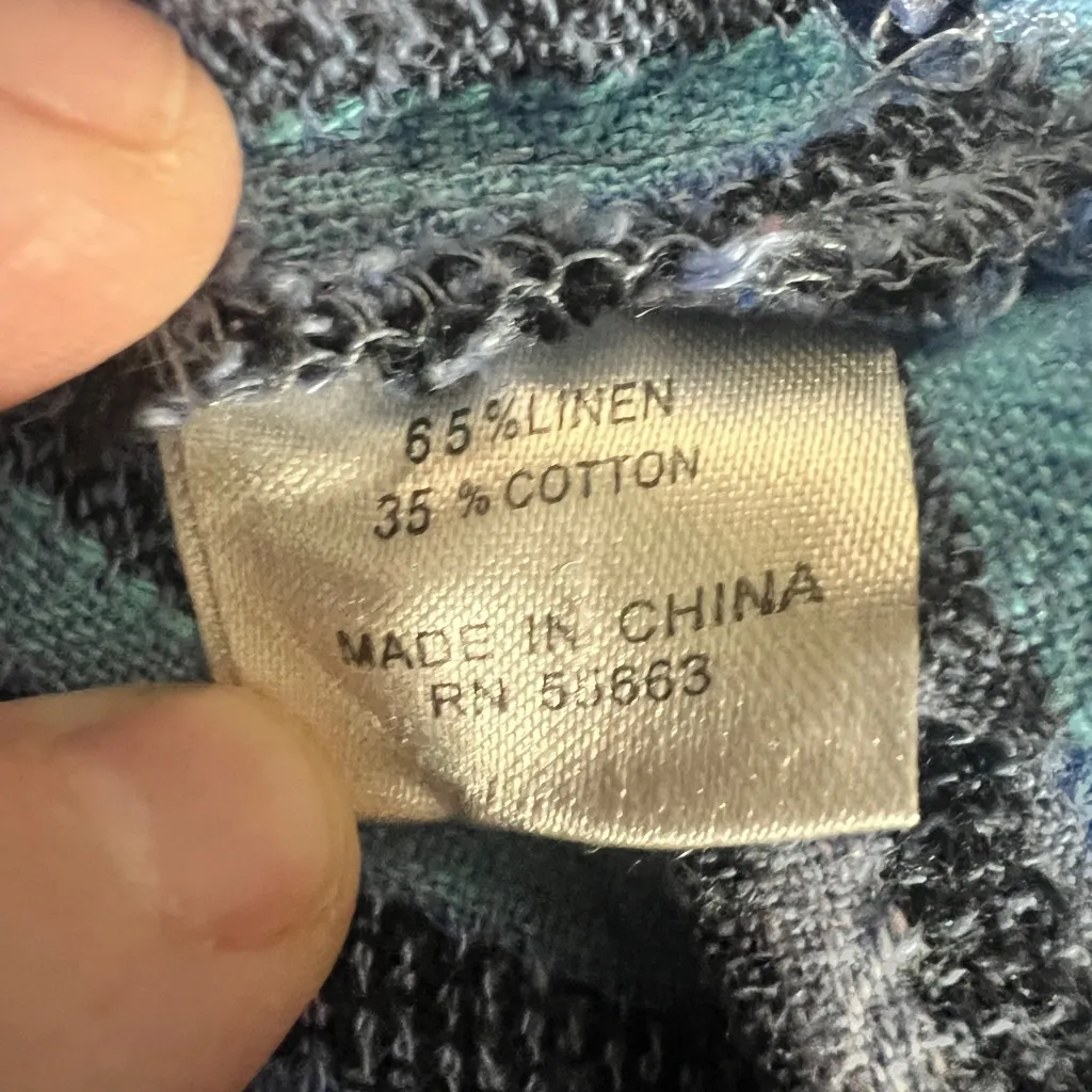 For Cynthia 100% Linen/Cotton Blend Blouse -‎ sz L - Image 6