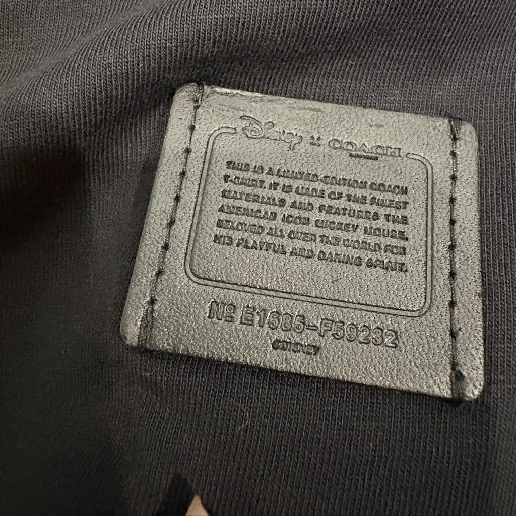 Coach/Disney Women's Mickey Mouse Rare Limited Edition Short Sleeve Tee Size S Size M - Image 7