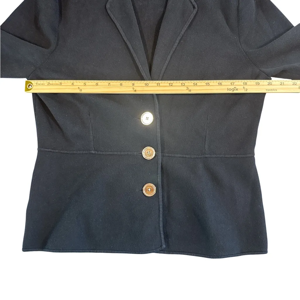 Jones New York Women's‎ Black Jacket with Silver Buttons - Image 3