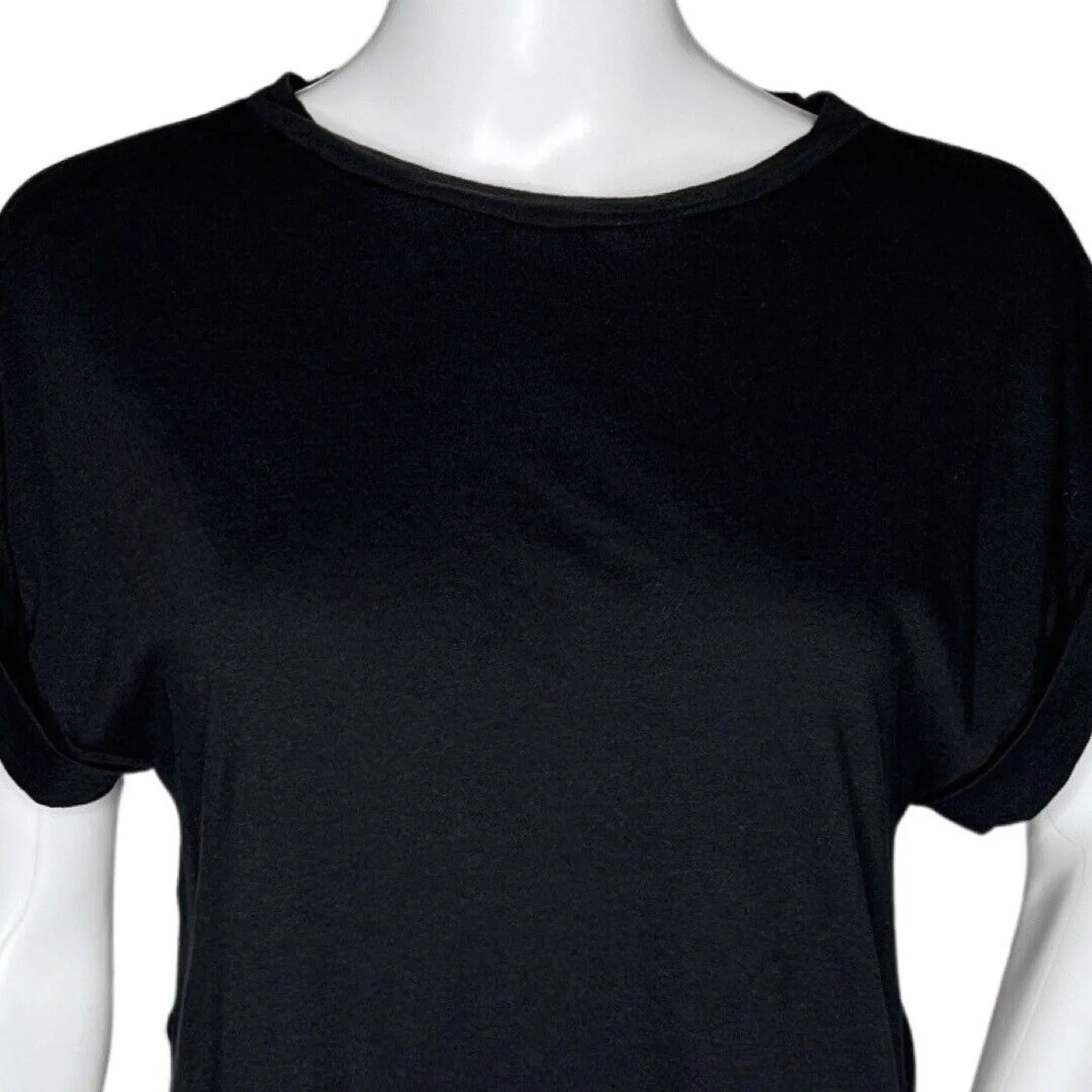 Satva Shirt Womens Small Black Open Back Athletic Top Workout Yoga‎ Athleisure - Image 5