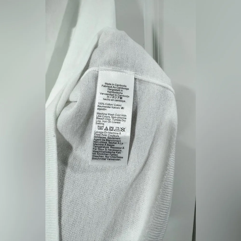 J.Crew Classic Shell Sleeveless Knit Tank Top XS White Cotton Lightweight NWT - Image 9