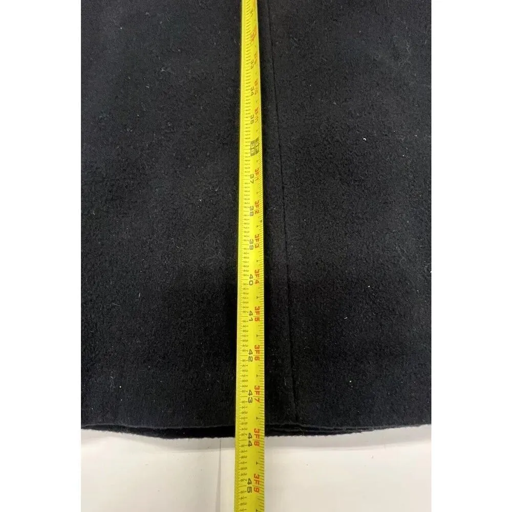 Vintage Woman’s Forecaster of Boston Wool Overcoat Double Breasted Black Size 12 - Image 16