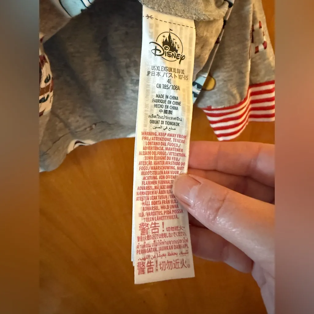 Disney Pajama Top Shirt Holiday Christmas Desserts Mickey Minnie Mouse NWT XL - Image 10