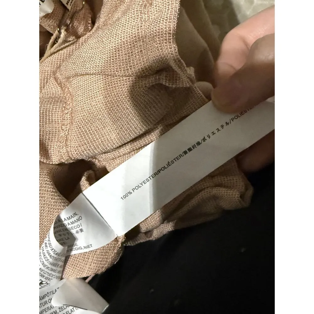 NWT Moon River Size Large Shorts 3” Inseam Beige Neutral Paper‎ Bag Boho Belted - Image 6