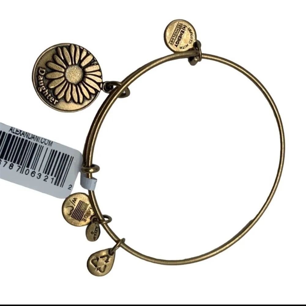 Alex and Ani Daughter Sunflower Bracelet – 2014 Gold NIB – "Because I Love You" - Image 15