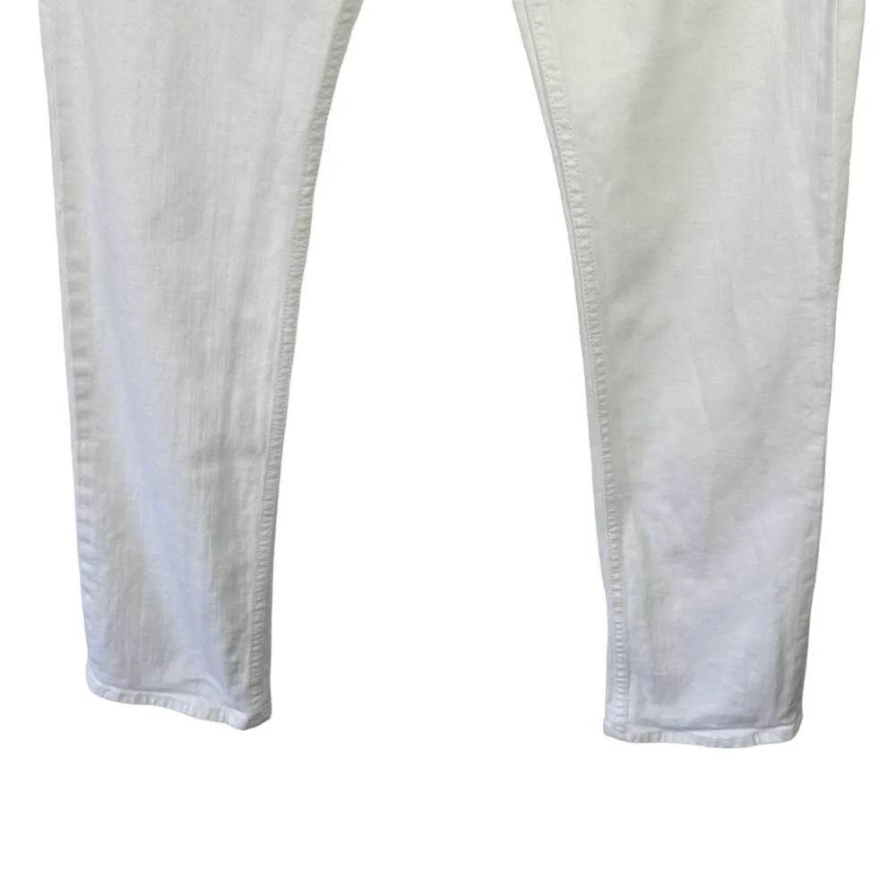 NWOT‎ MOTHER High Waisted Rider Skimp Jeans Women's Size 25 White Cotton Blend - Image 4