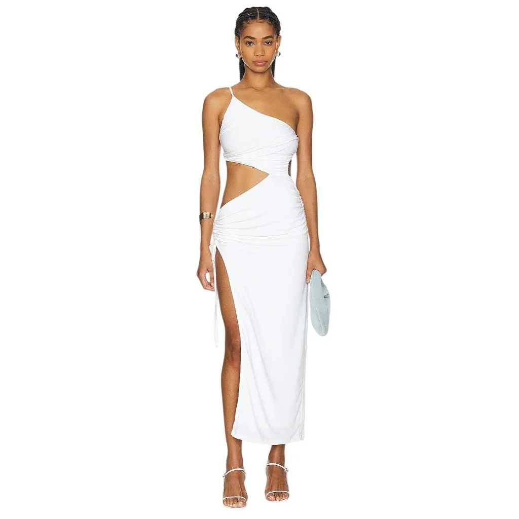 SNDYS Nera Cutout Maxi Dress in White Medium New Womens Cut out Gown - Image 3