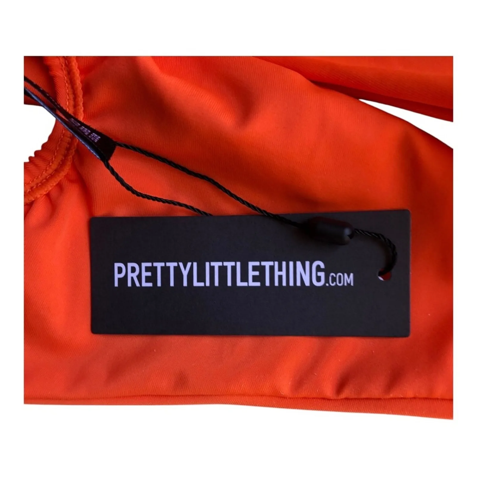 Pretty Little Thing NWT Orange O Ring Waist Strap Brazilian Bikini Bottom Size 6 - Image 11