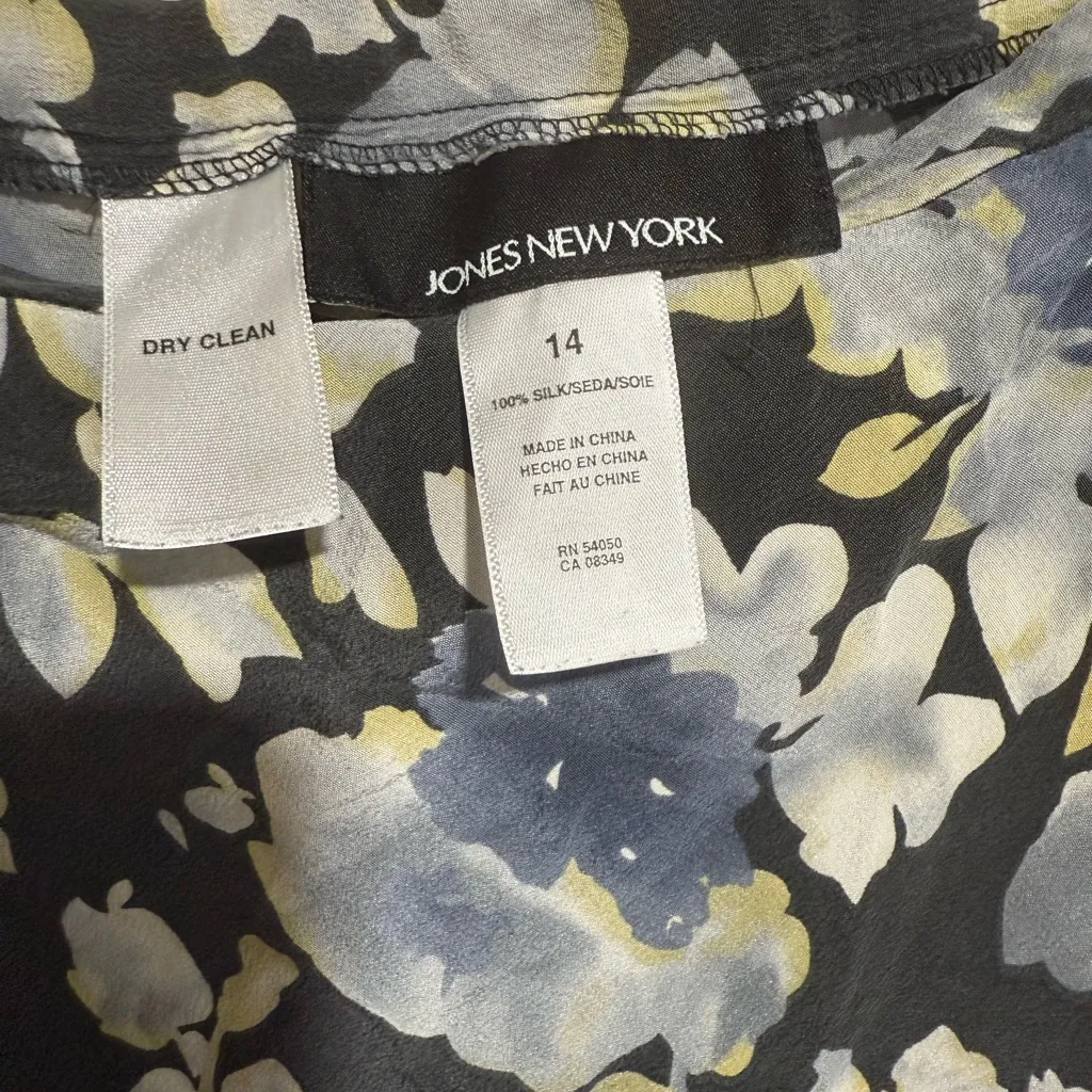 Jones New York Floral Maxi Skirt - Blue, White, Cream - Image 4