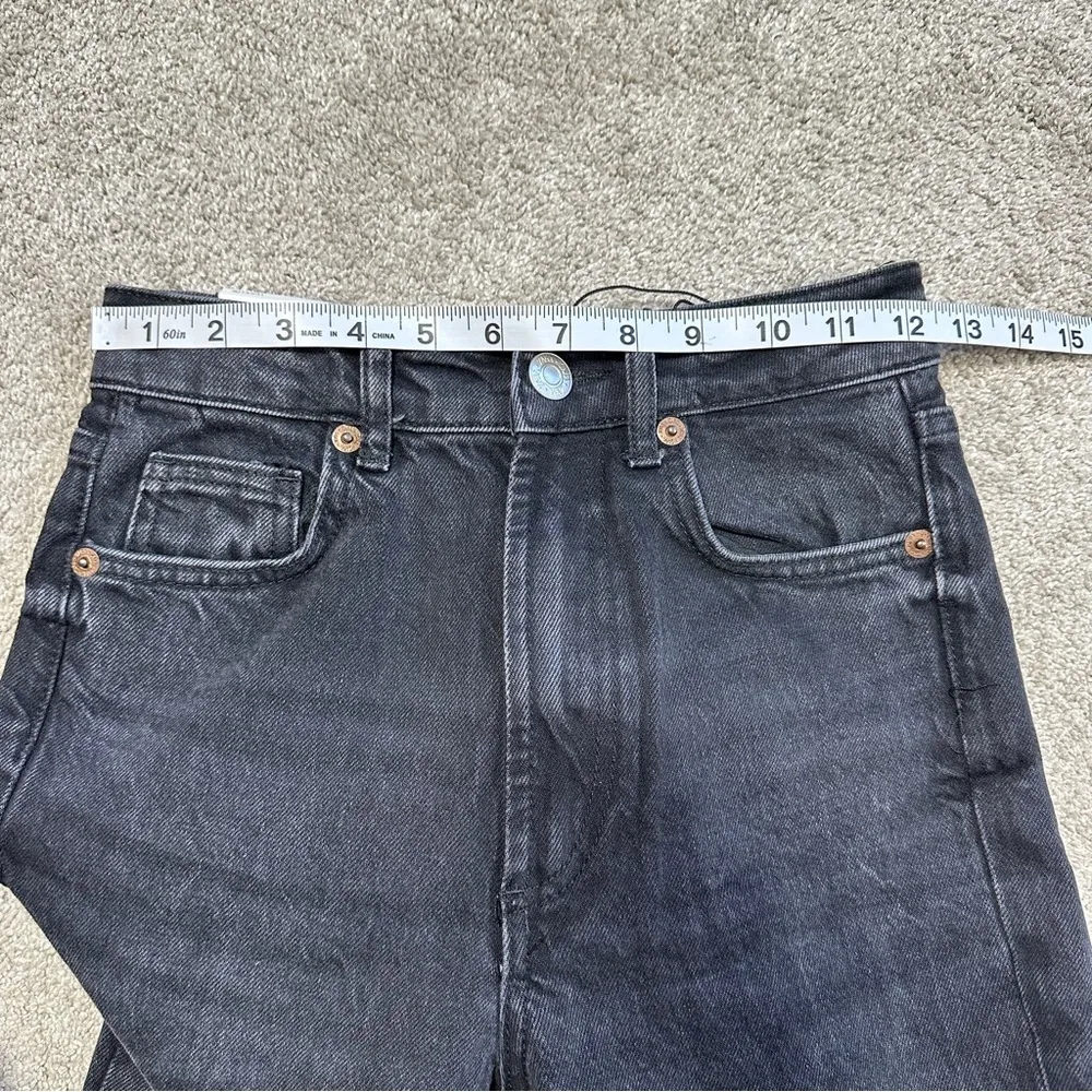 NWOT Zara Comfort Mom Fit High Rise Jeanse Ankle Length Jeans in Black Size 0 - Image 14