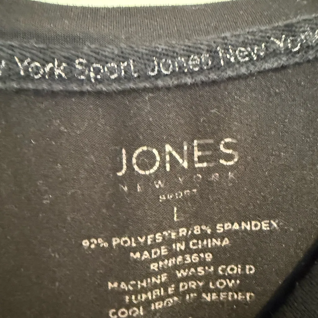 Jones New York Black Long Sleeve Top with Knot Detail - Image 5