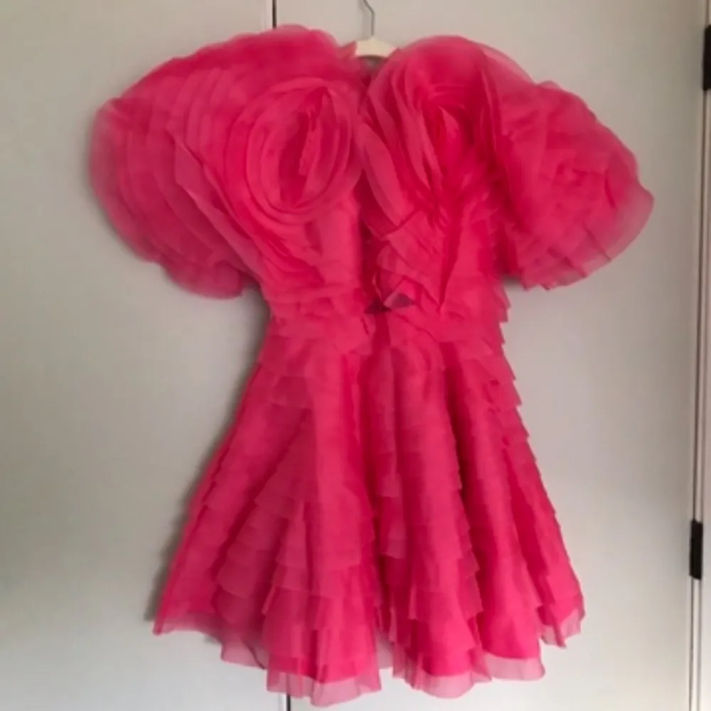 NWOT Aje Pink Ruffled Dress Size 4 - Image 7