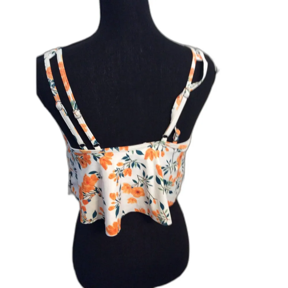 Marinavida floral Swim top Medium M Womens Pleated front - Image 3