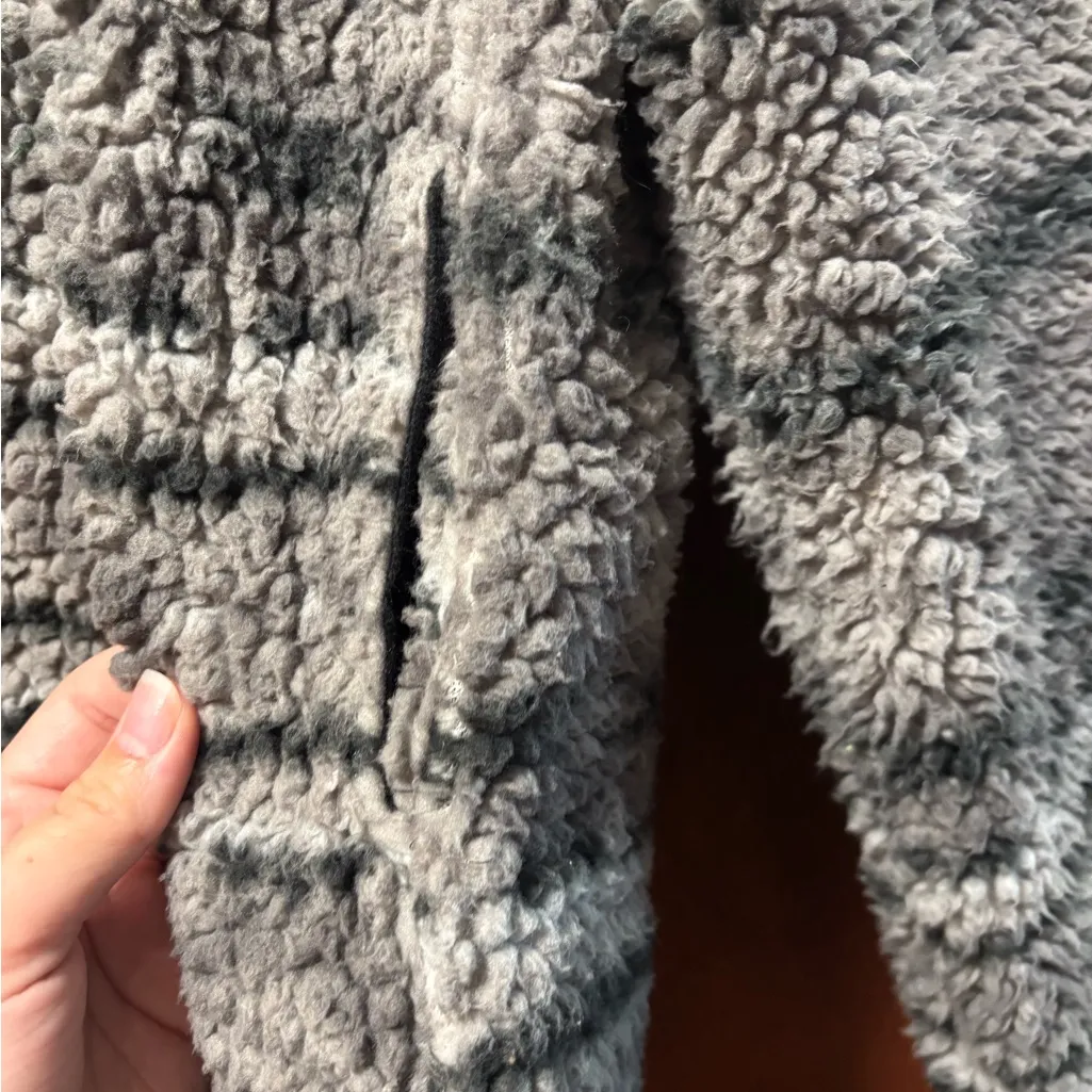 Women's natural blue by Visitor Sherpa Pullover Gray Size L - Image 5