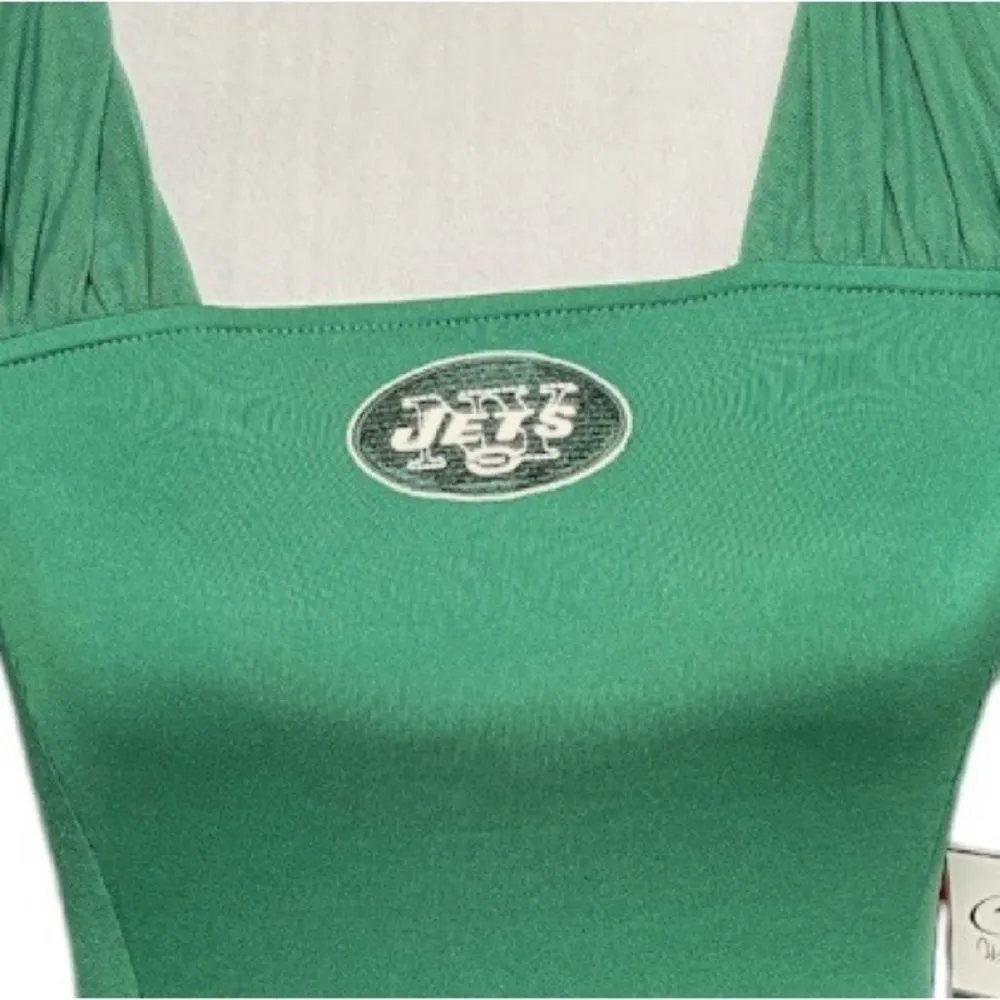 NFL Team Apparel All Sports Couture New York Jets Mesh Neck Shirt Green XSmall - Image 3