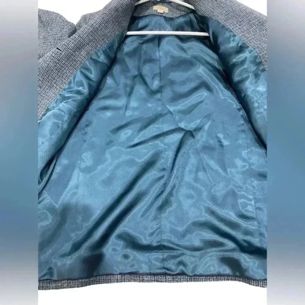 LL Bean Womens Sz 6P Tweed Wool Button Front Classic Blazer Pockets Notch Collar - Image 9