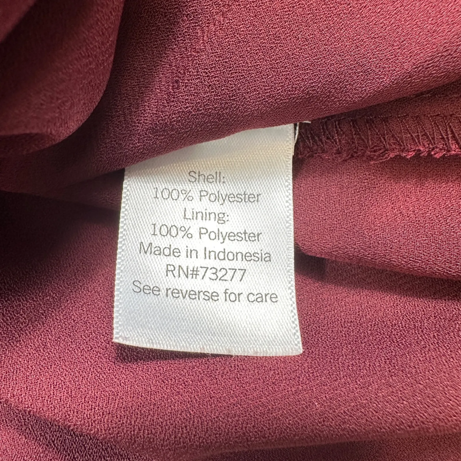 NINE WEST Blouse Top S Womens Burgundy V Neck Sleeveless Tank Casual Chic Work - Image 6