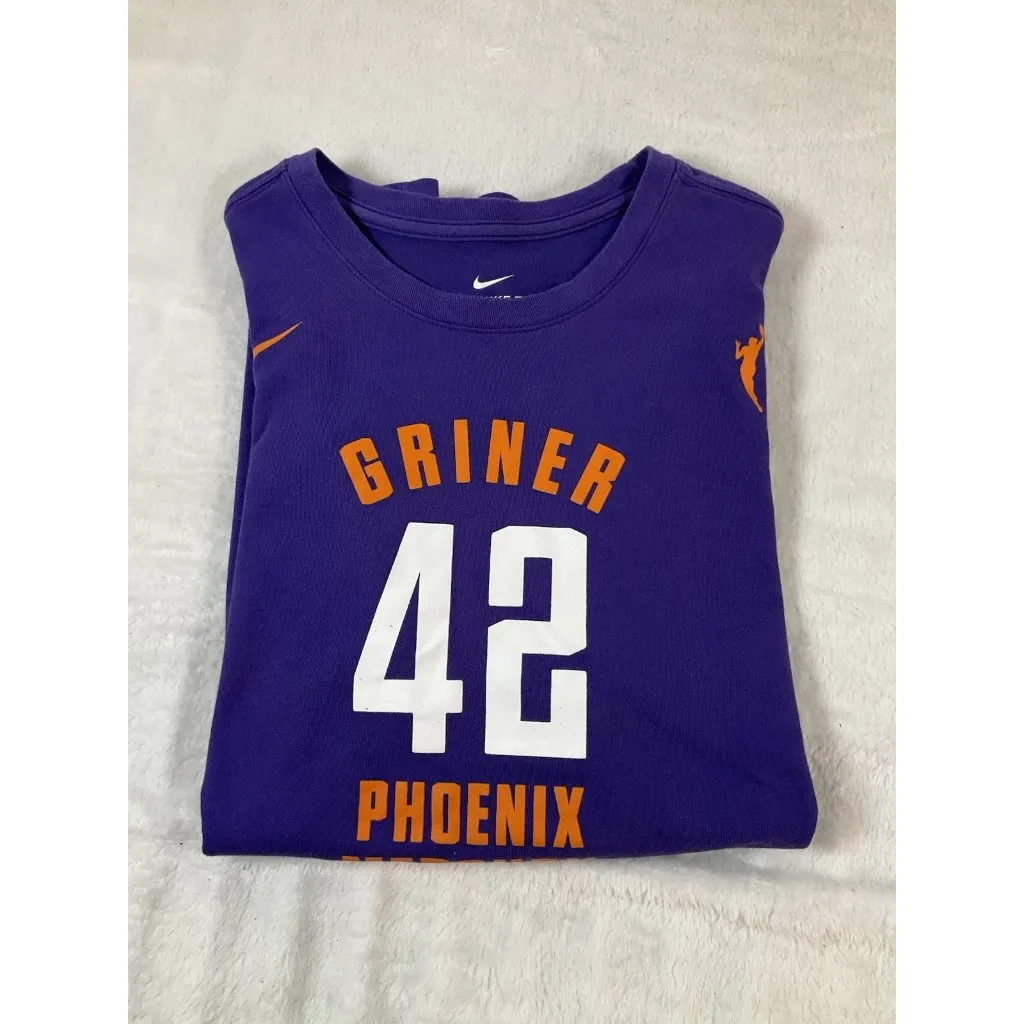 Nike Phoenix Mercury Griner‎ 42 WNBA Shirt M Purple Graphic Basketball Dri - Image 2