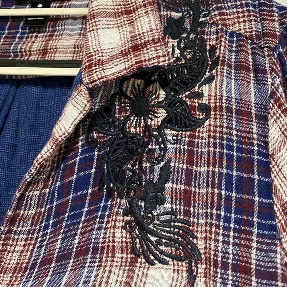 Aqua Flannel Top Size Medium - Image 2