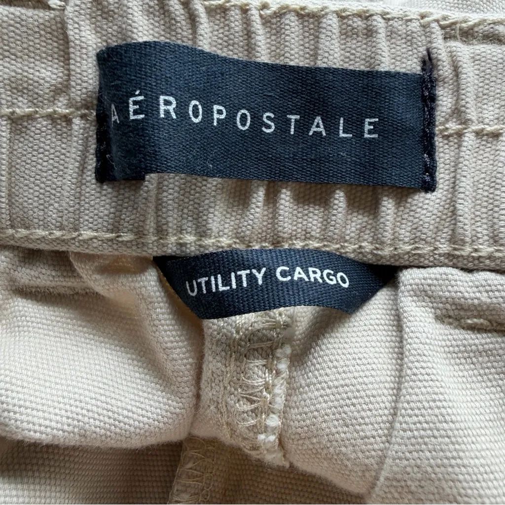 Aeropostale Utility Cargo pants baggy relaxed fit Y2K women's L NWT khaki - Image 9