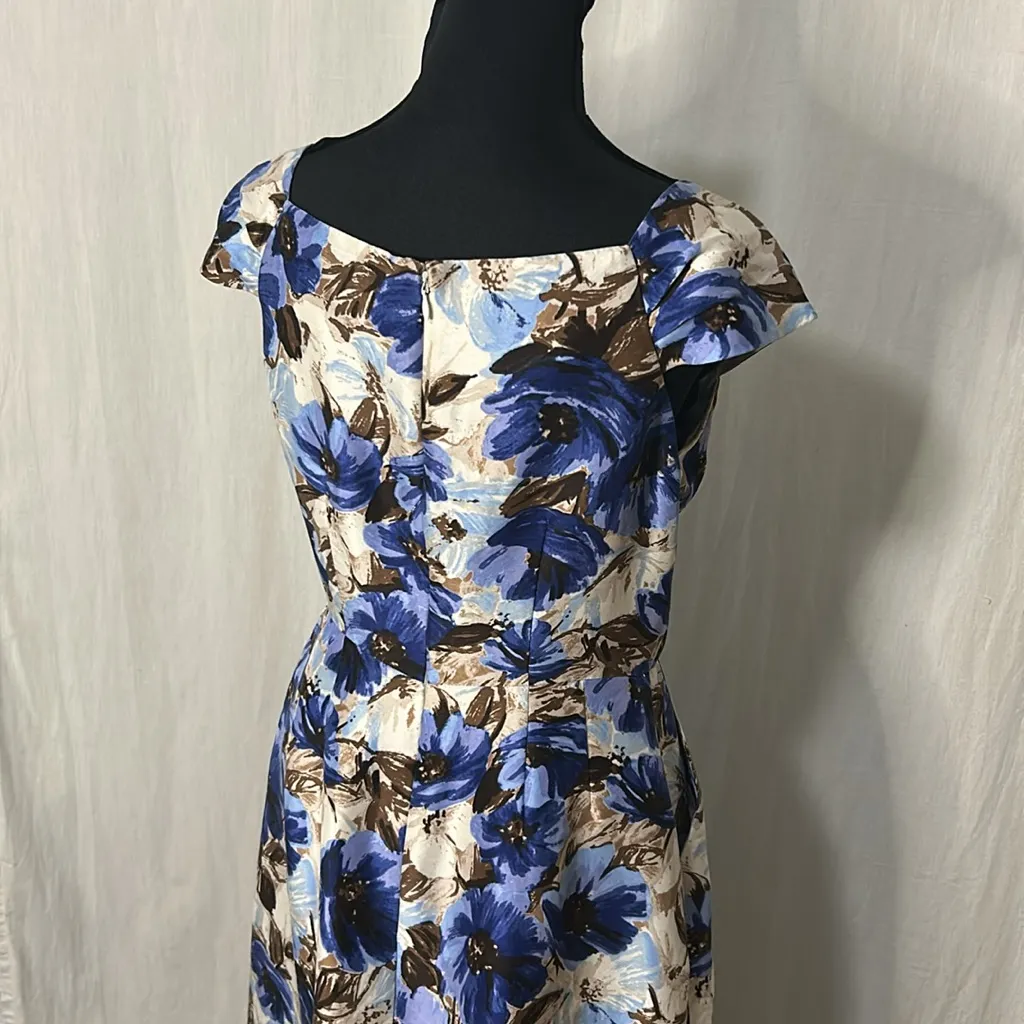 Banana Republic Floral Dress - Scoop Neck | Size 4 | Elegant Print - Image 4