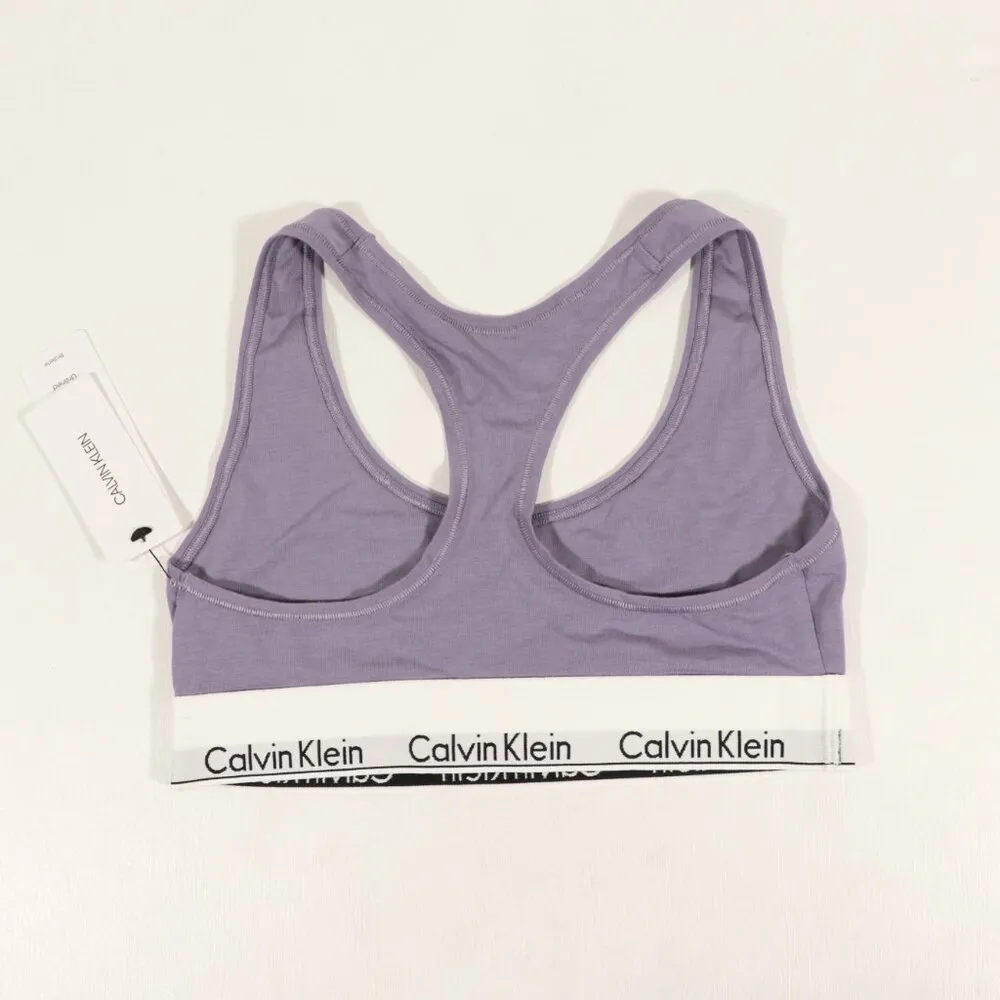 NWT Calvin Klein Modern Cotton Unlined Bralette in Lilac Size Small - Image 6