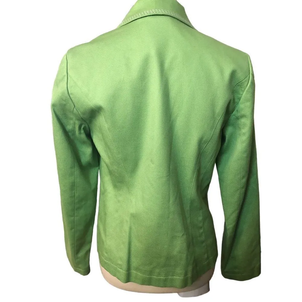 Charter Club lime green textured career blazer size 8 - Image 5