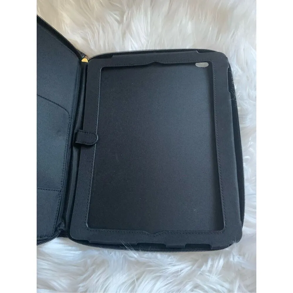 Tommy Hilfiger black and gold tablet cover storage Travel case - Image 2