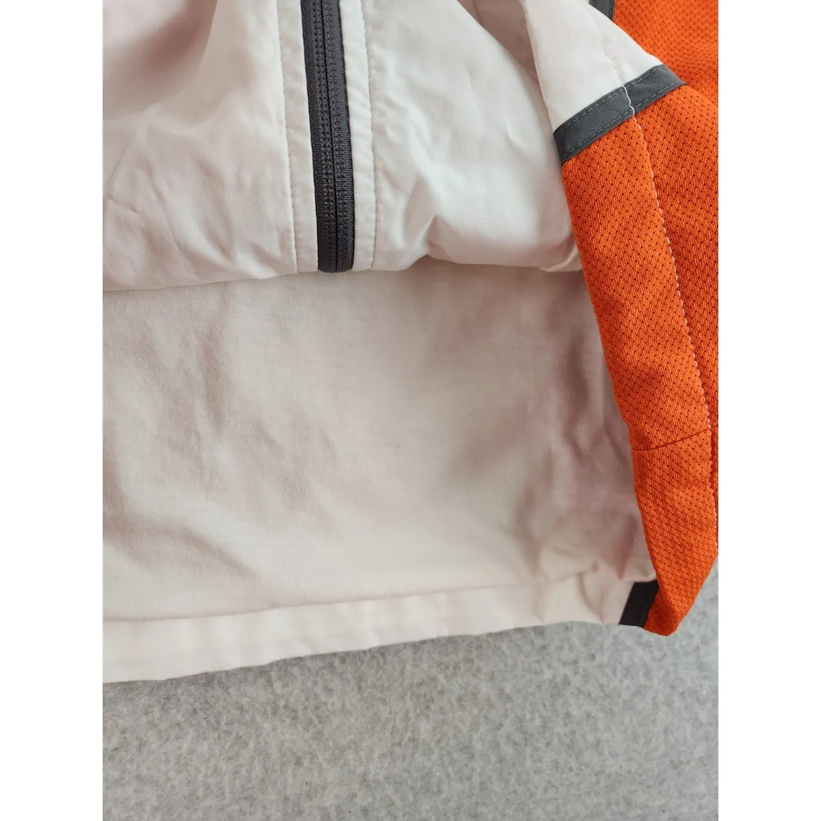 Vintage NIKE Logo Jacket Windbreaker Women's Small 4/6‎ Girls XL White & Orange - Image 6