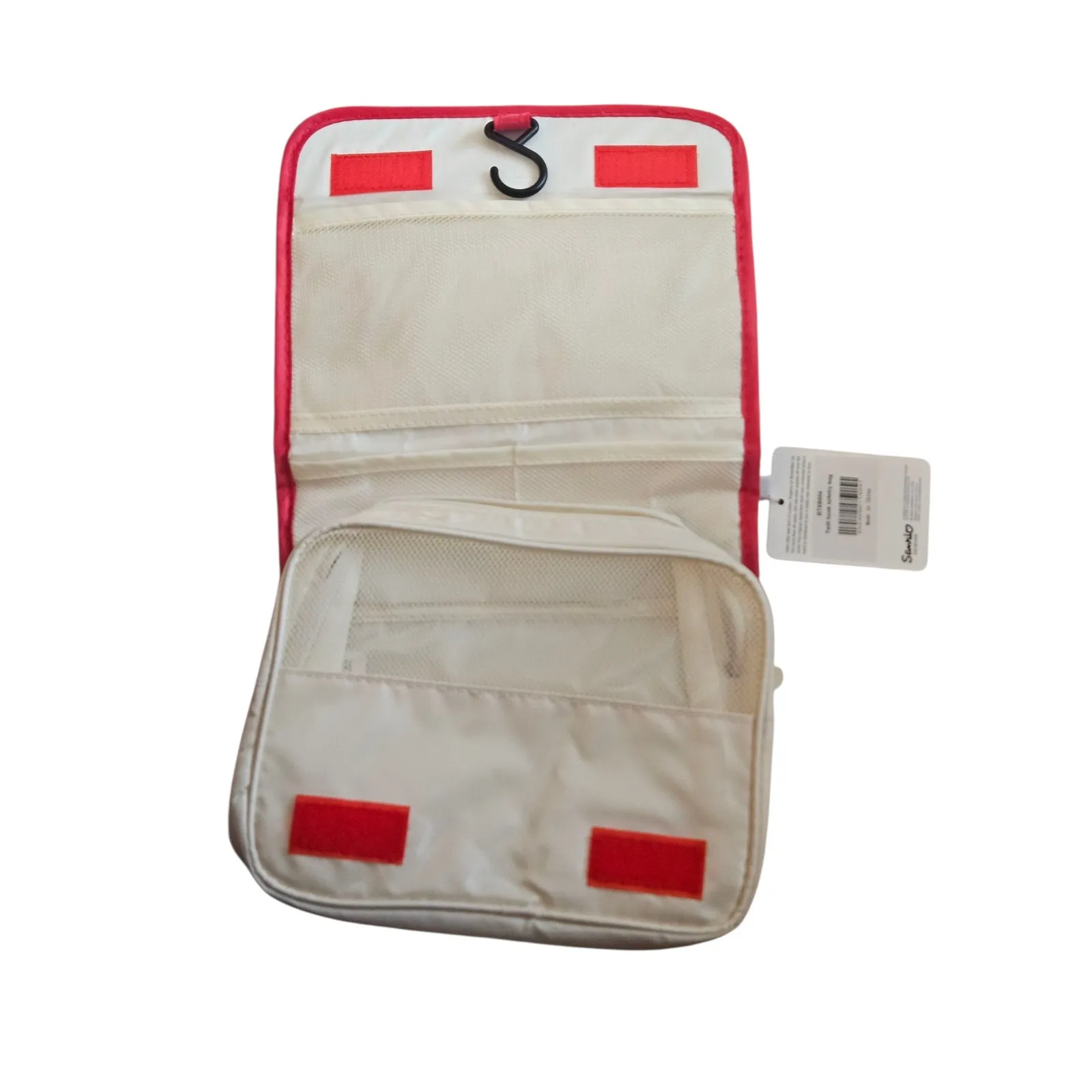 Hello Kitty Travel Toiletry Bag Pink Trim Makeup‎ Hanging Organizer Sanrio - Image 2