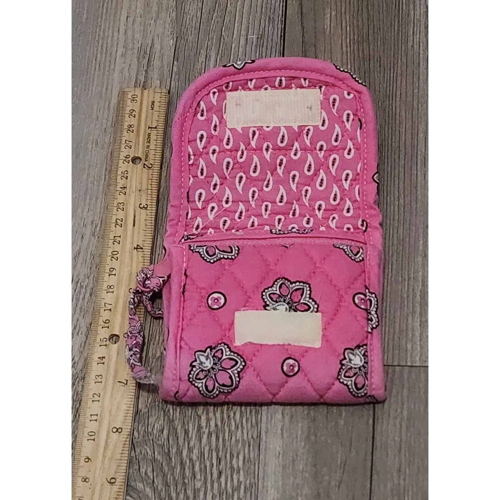 VtgVera Bradley Women's Paisley Tri-Fold Pocket Wallet Cotton Quilted 3.5"x4.25" - Image 4