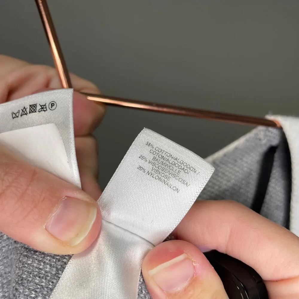 Rachel Roy Collection Gray Combo Colorblock Open Short Sleeve Shawl Size Large - Image 10