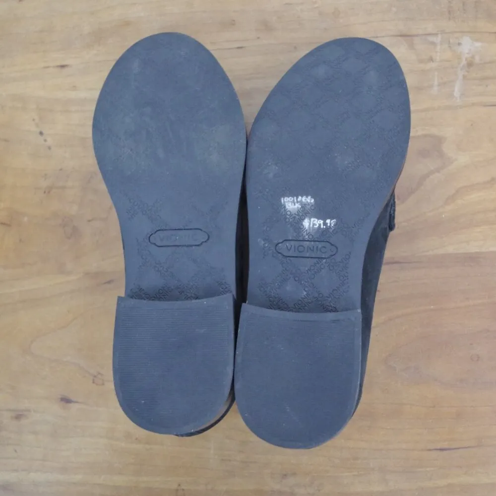 Vionic  Waverly Black Leather Nubuck Penny Loafers Size 7 - Image 3