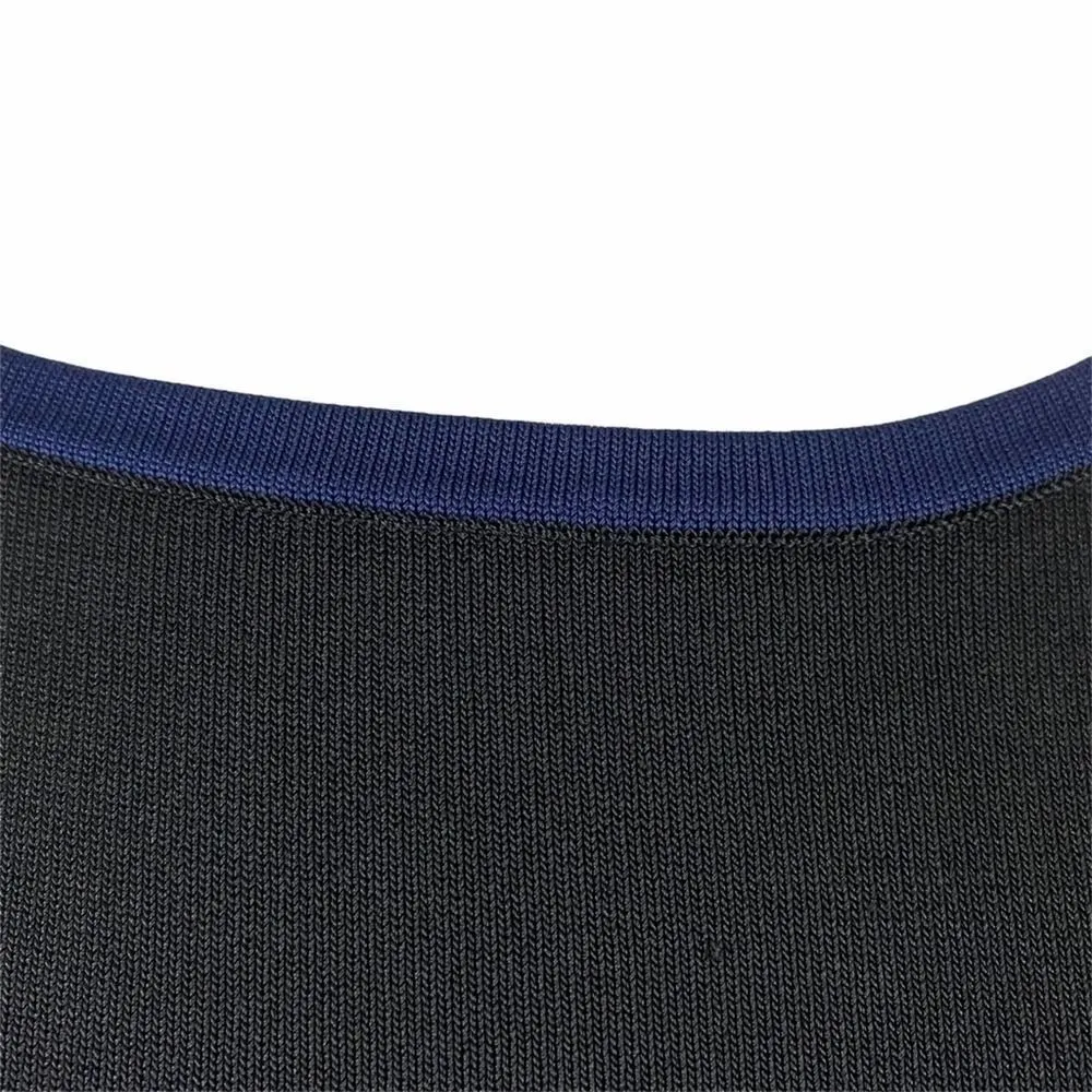 White House Black Market Black Blue Side Lace Up Top Size XS - Image 5